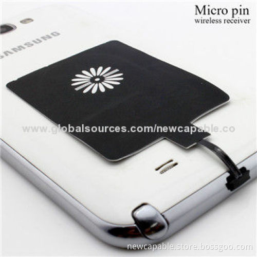 Wireless Charger Receiver for All Phones with Micro Pin, Sized 90*34*1.3mm